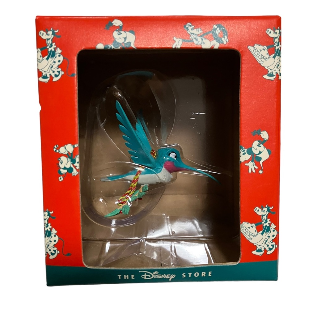 Vtg 1995 Disney Store Christmas At Home Pocahontas Flit Bird Christmas Ornament